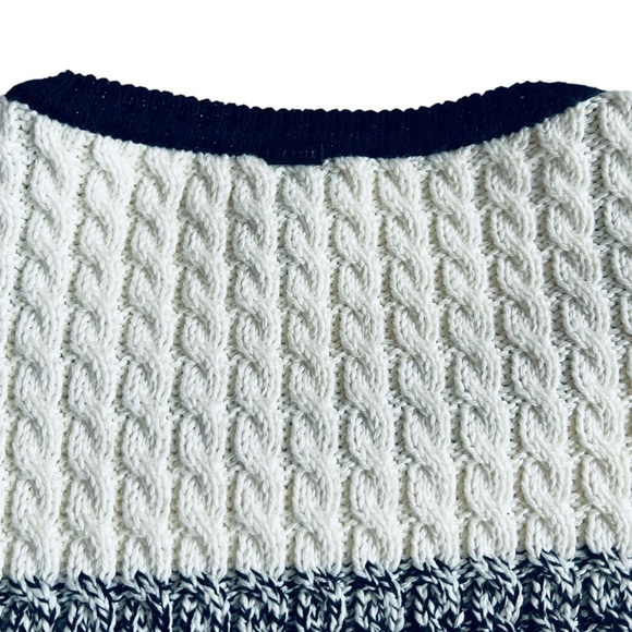 SOLD St. John Sport Knit Ribbed Cable Metallic Cozy Chunky Sweater S - Picture 5 of 8